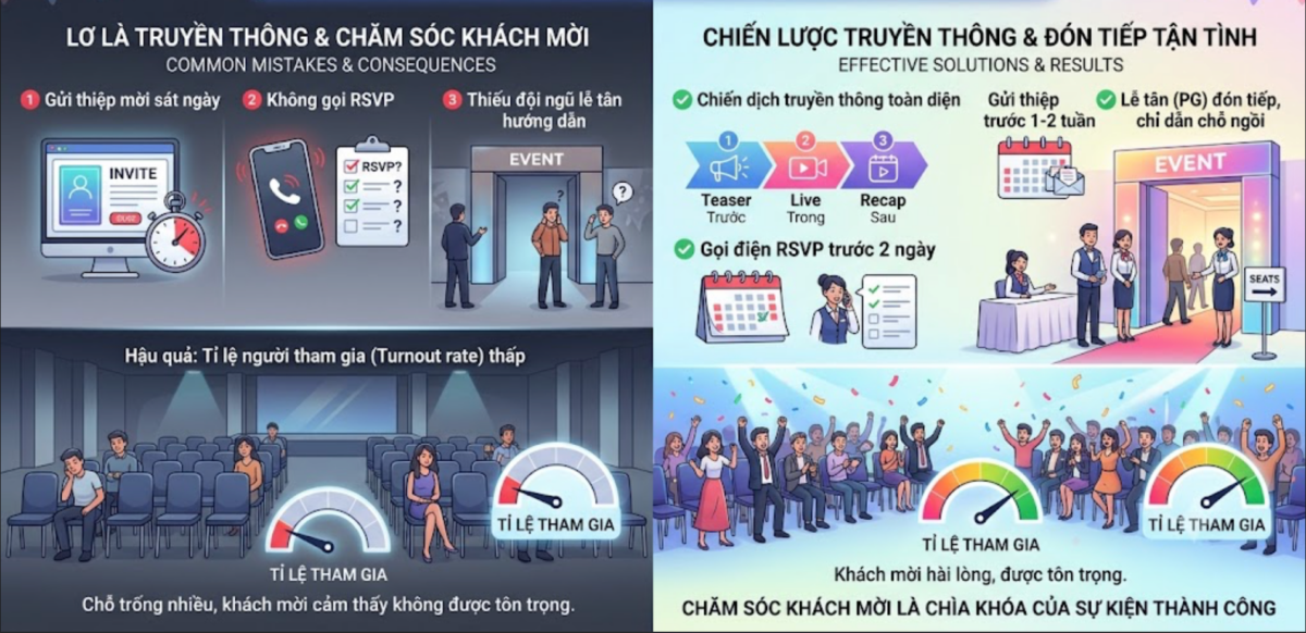 7 Sai lầm thường gặp khi tổ chức sự kiện