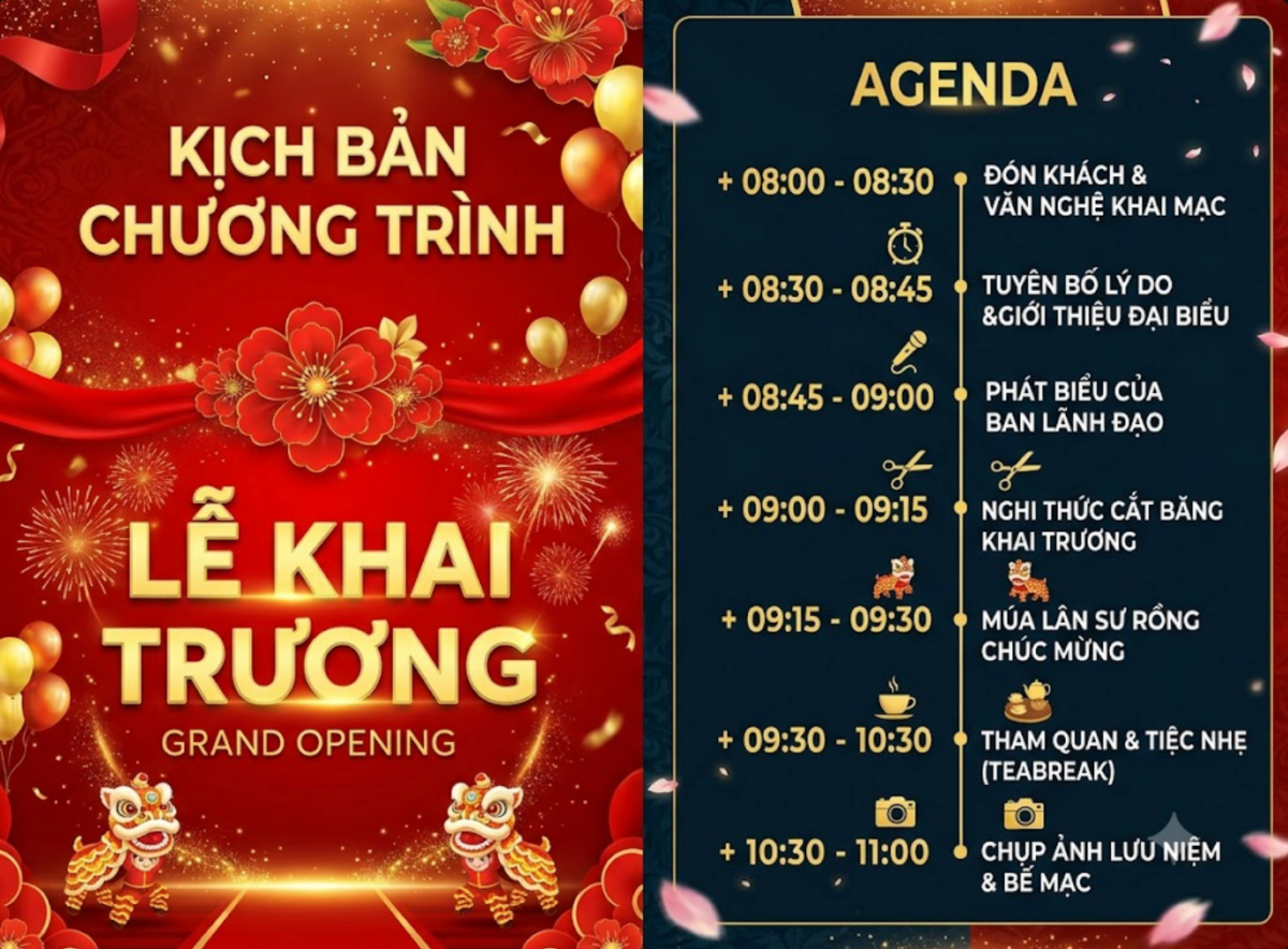 Dịch vụ tổ chức lễ Khai Trương Trọn Gói tại Đà Lạt 