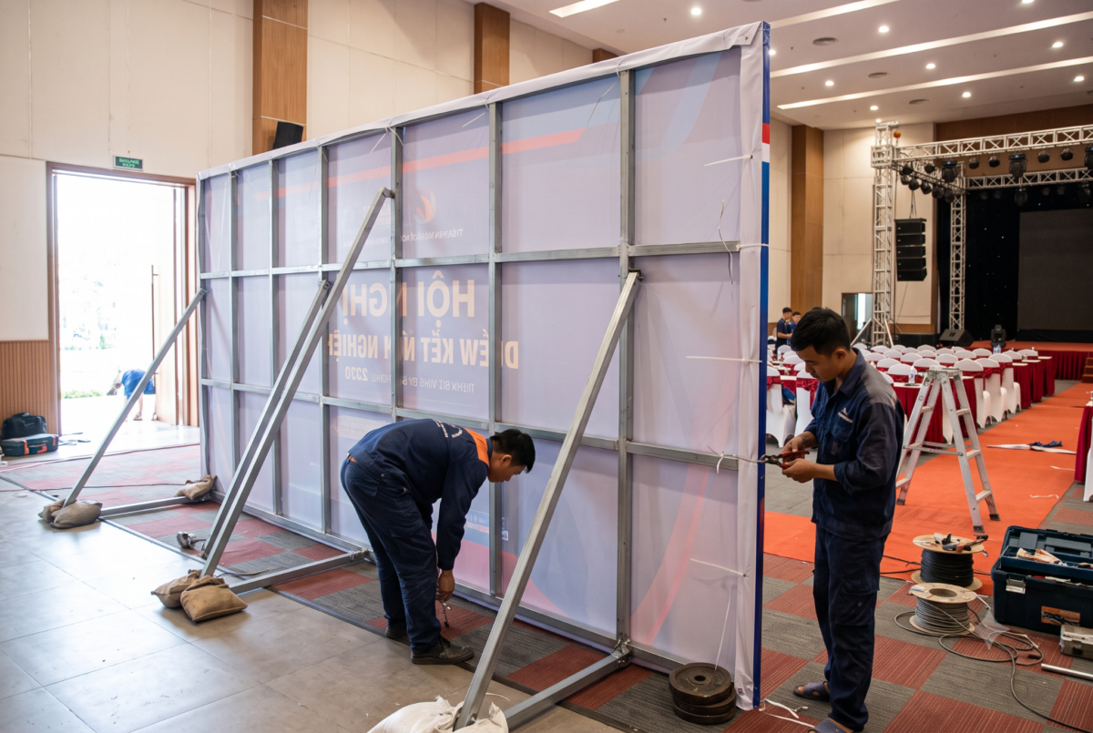 Thi công backdrop sự kiện tại Đà Lạt - Sense Media & Event